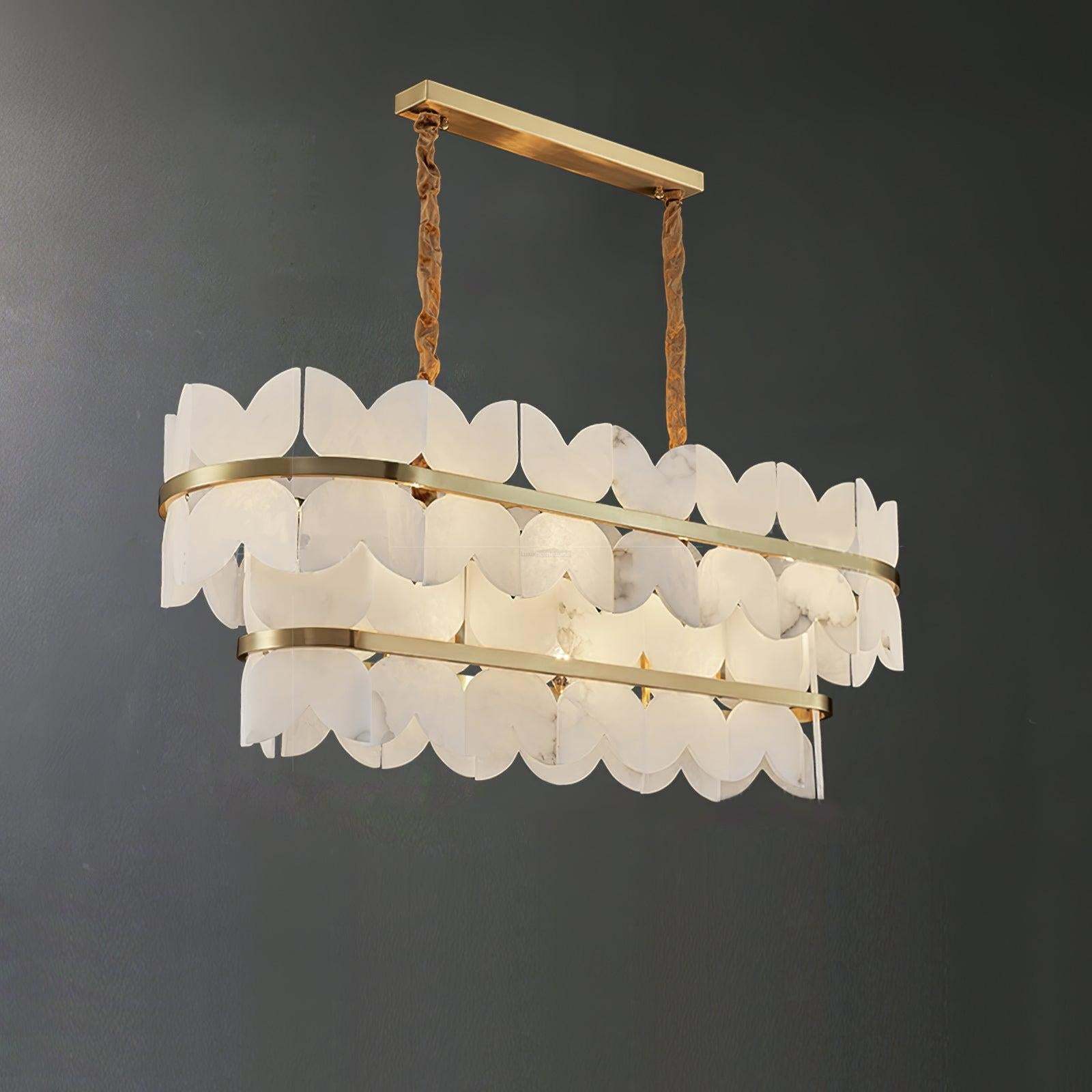 Alabaster Cloudscape Chandelier with 1/2 layer-Sylvia Space