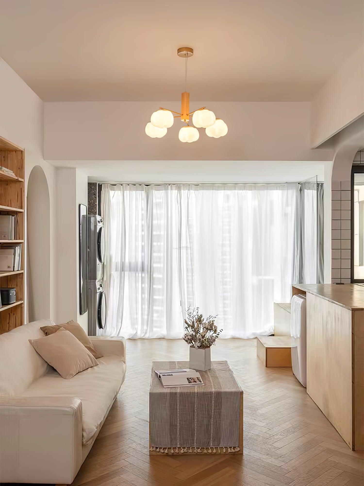 Cotton Balls Round/Linear Chandelier-Sylvia Space