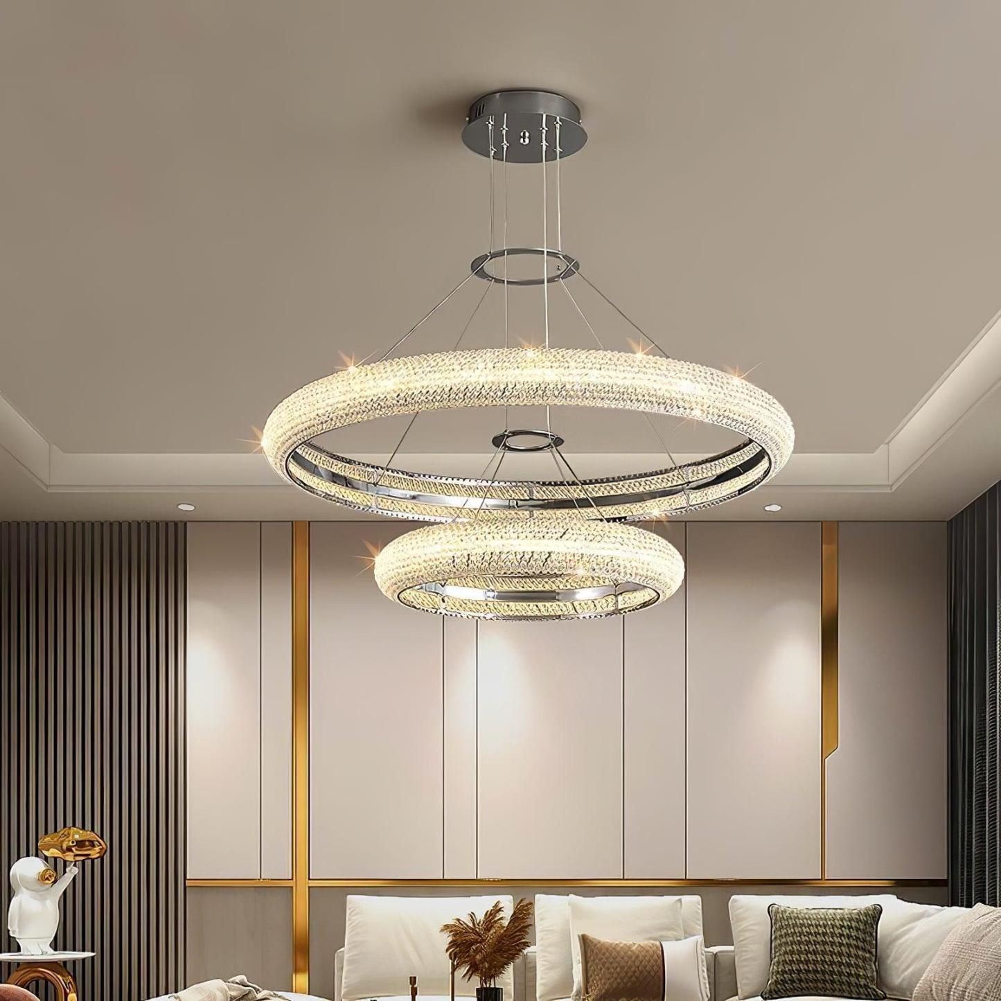 Asscher Ring Chandelier ∅ 17.7″-Sylvia Space