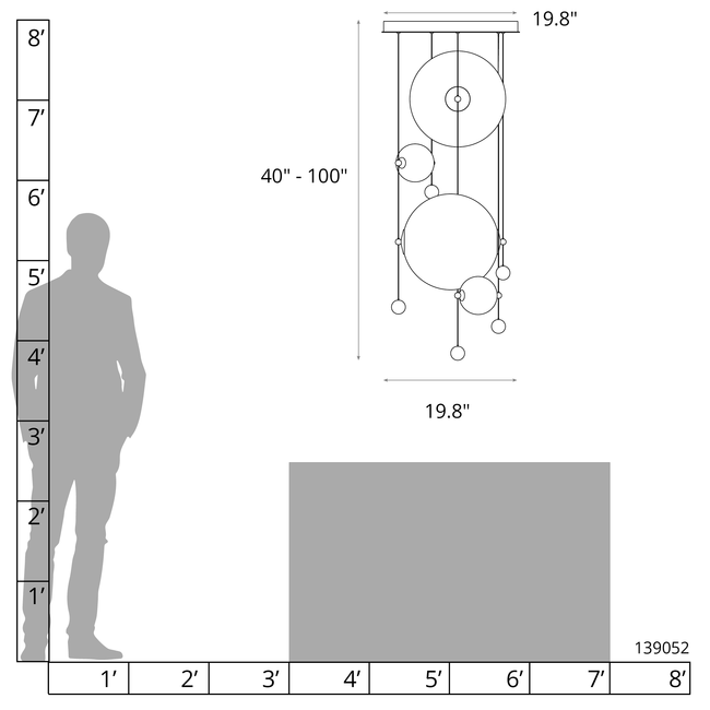 Abacus Round Multi Light Pendant