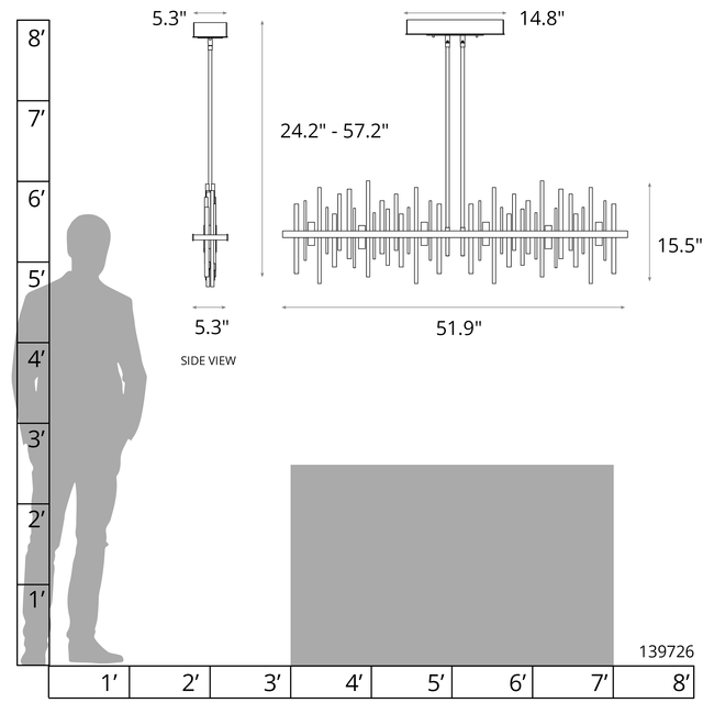Cityscape Large Linear Pendant