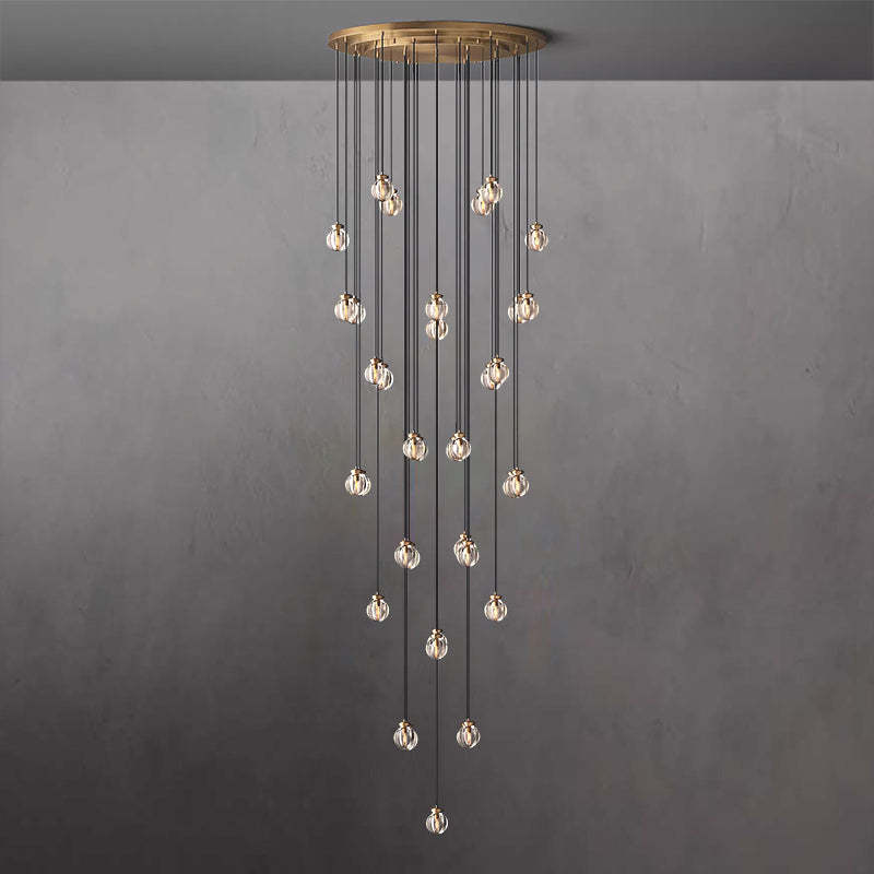 Pearl Round Chandelier 48"-Sylvia Space