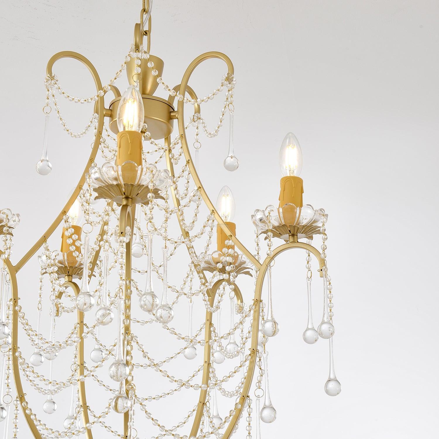 Crystal Birdcage Chandelier Φ 21.7″-Sylvia Space