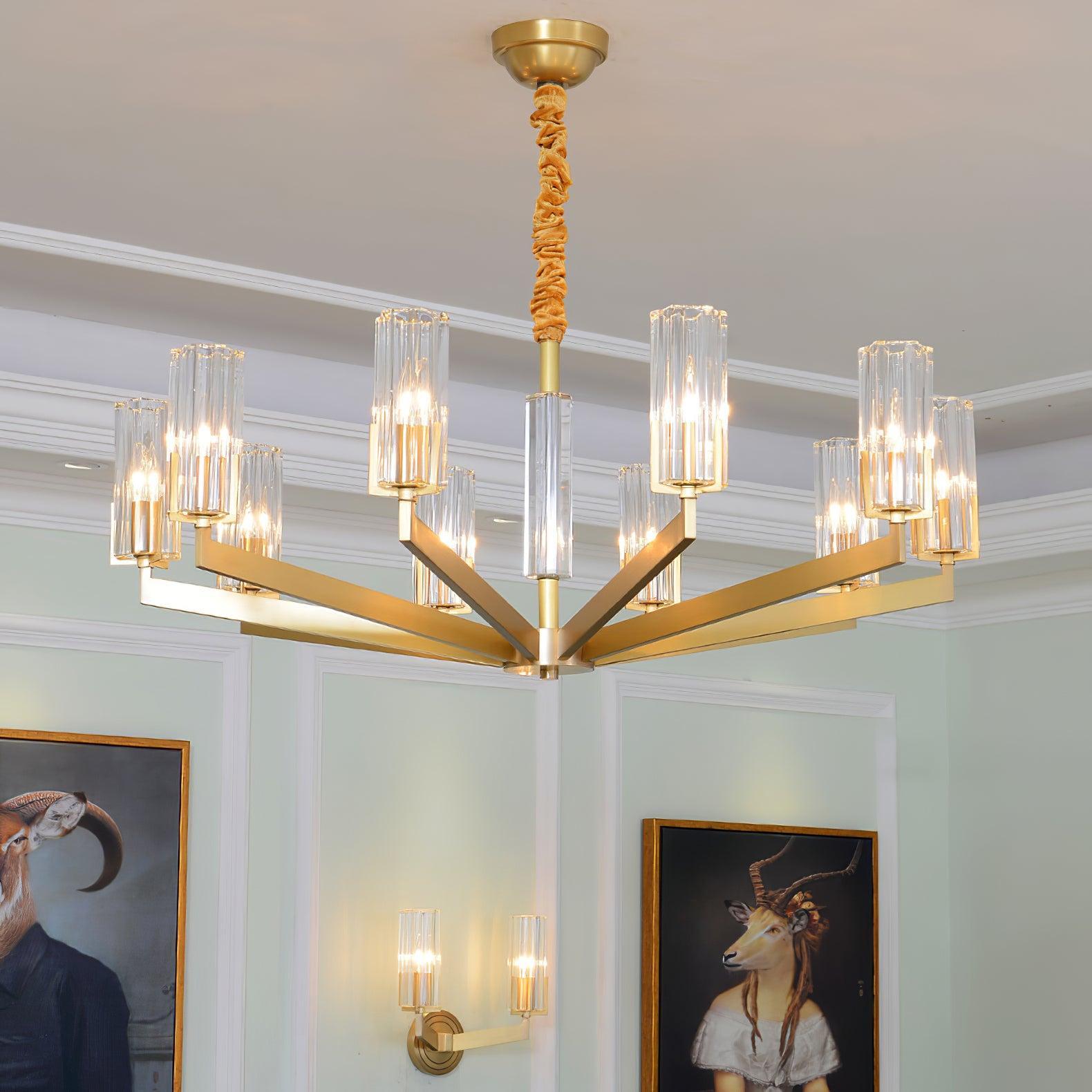 Kayla Brass Chandelier with 6/8/10/15 heads
