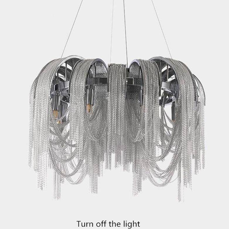 Cadena Chain Tassel Chandelier-Sylvia Space