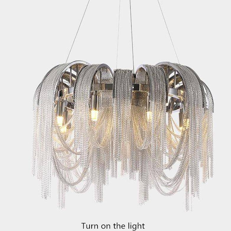 Cadena Chain Tassel Chandelier-Sylvia Space