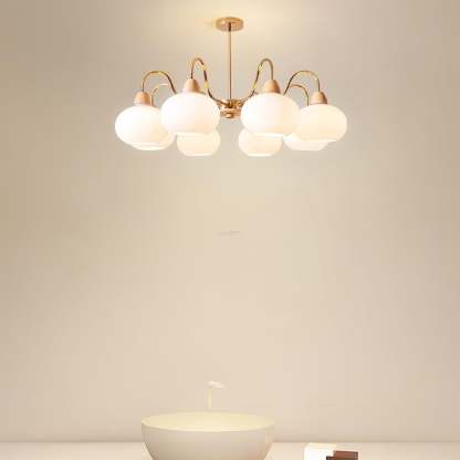 Glass Persimmon Chandelier with 3/5/6/8 heads-Sylvia Space