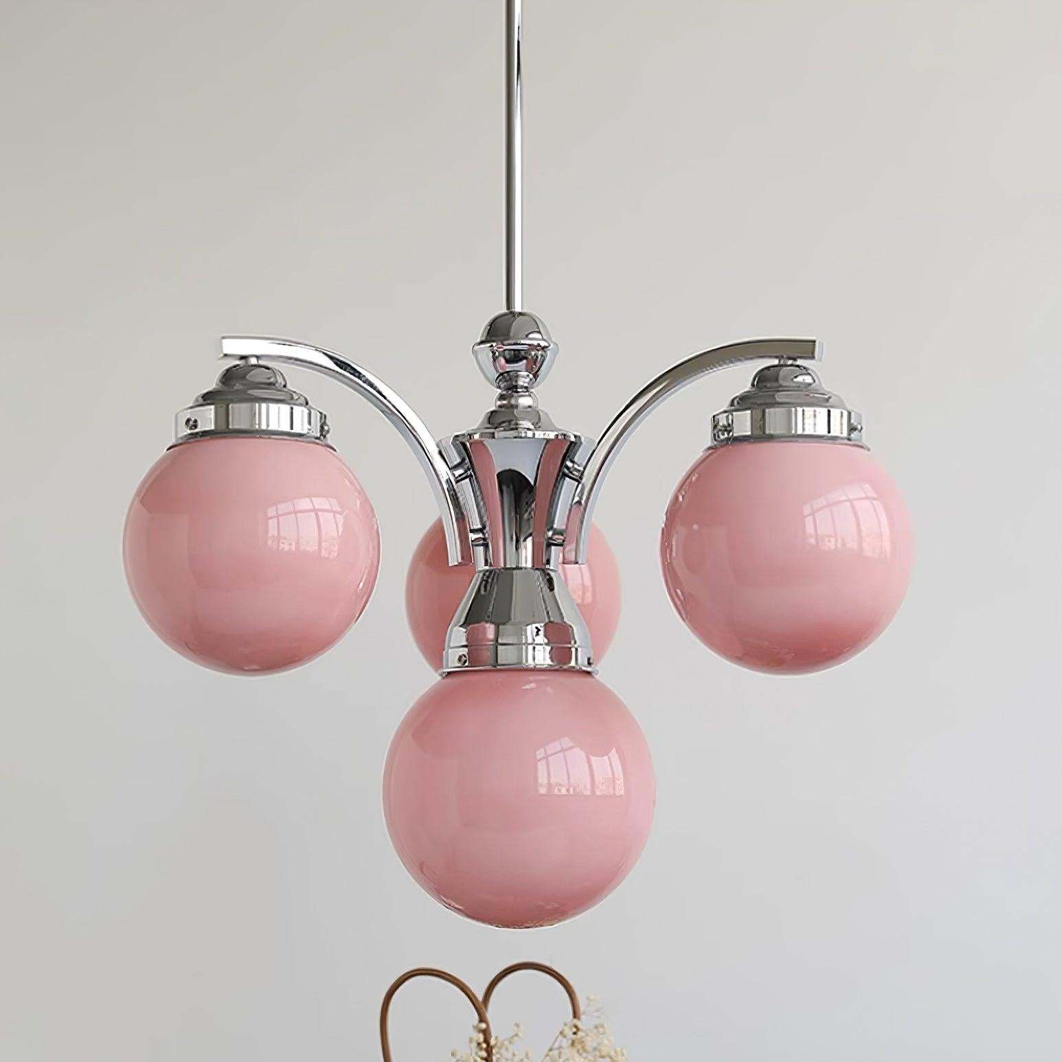Pink Salamanca Chandelier with 4/6 heads-Sylvia Space