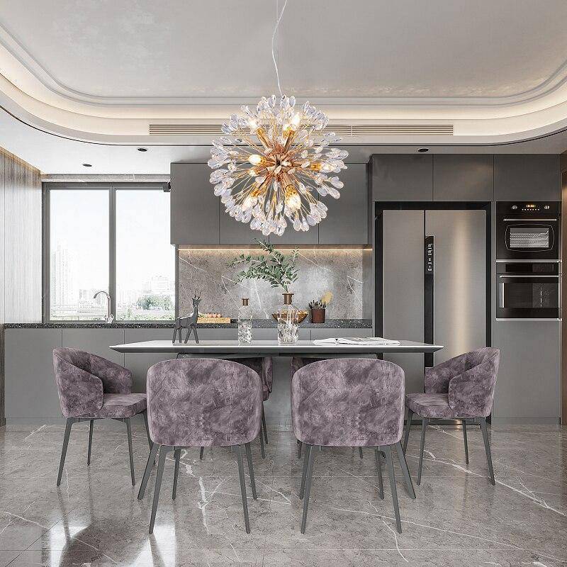 Vanci Crystal Dandelion Modern Chandelier-Sylvia Space