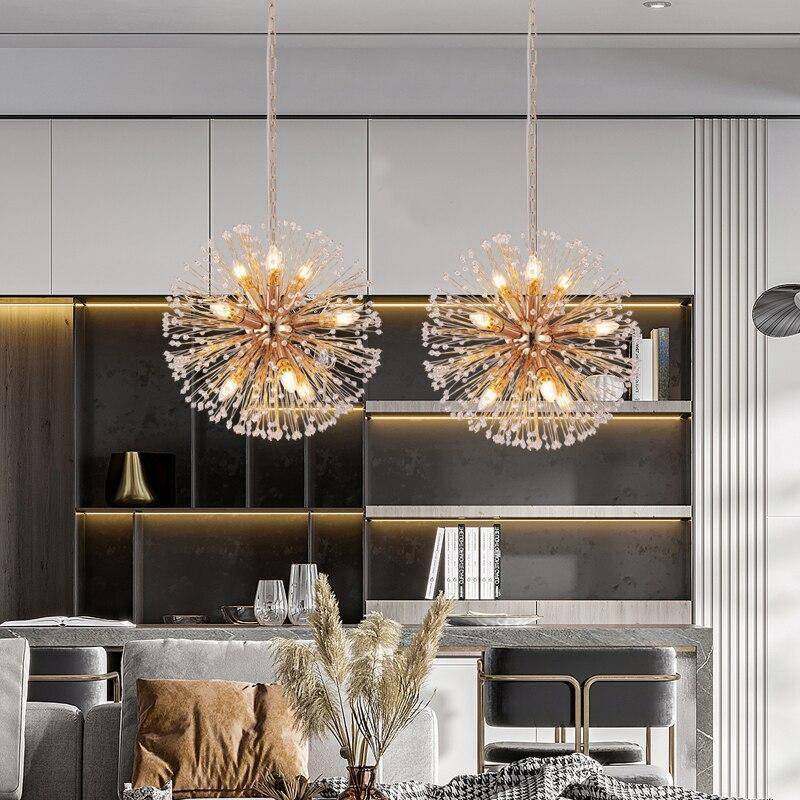 Venera Crystal Globe Chandelier-Sylvia Space