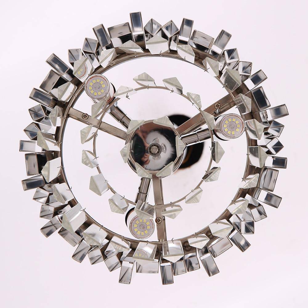 Gio 12" Crystal Chandelier, Chrome-Sylvia Space