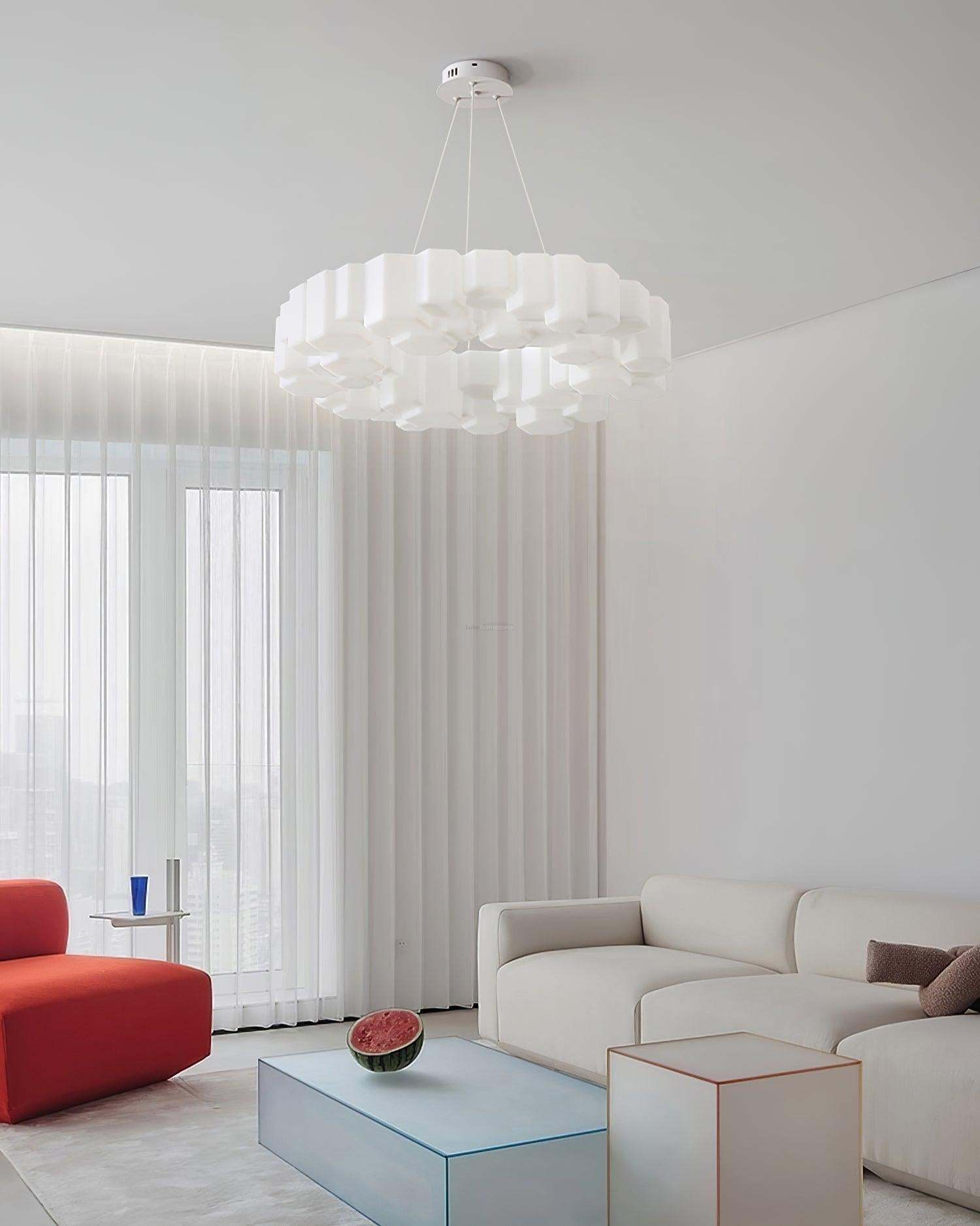 Honeycomb Chandelier ∅ 26.7″-Sylvia Space