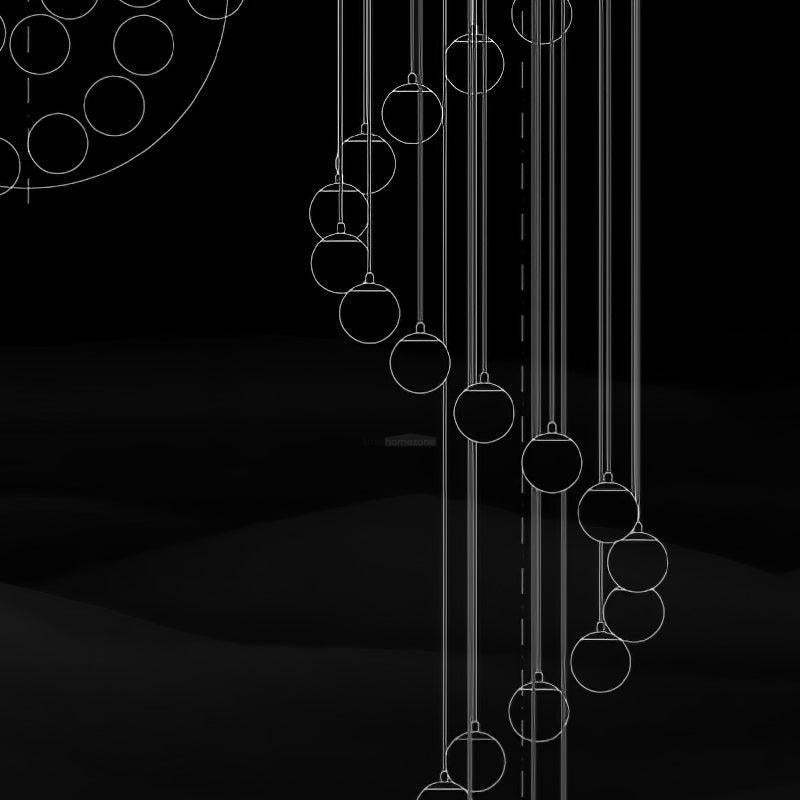 Alabaster Balls Cluster Chandelier with 3/5/7/9/16/18 heads-Sylvia Space