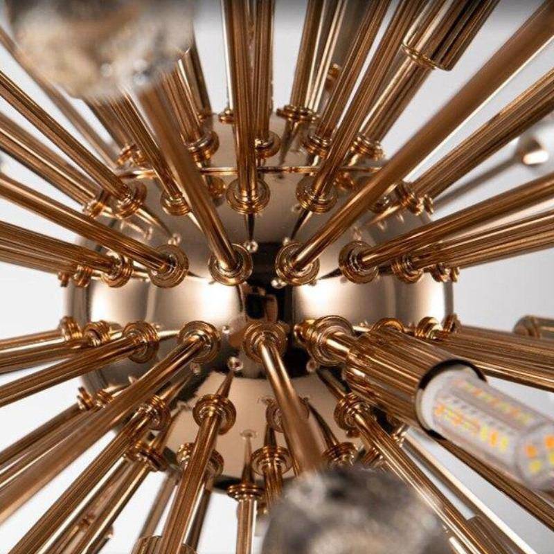 Rose Gold Crystal Sputnik Chandelier-Sylvia Space