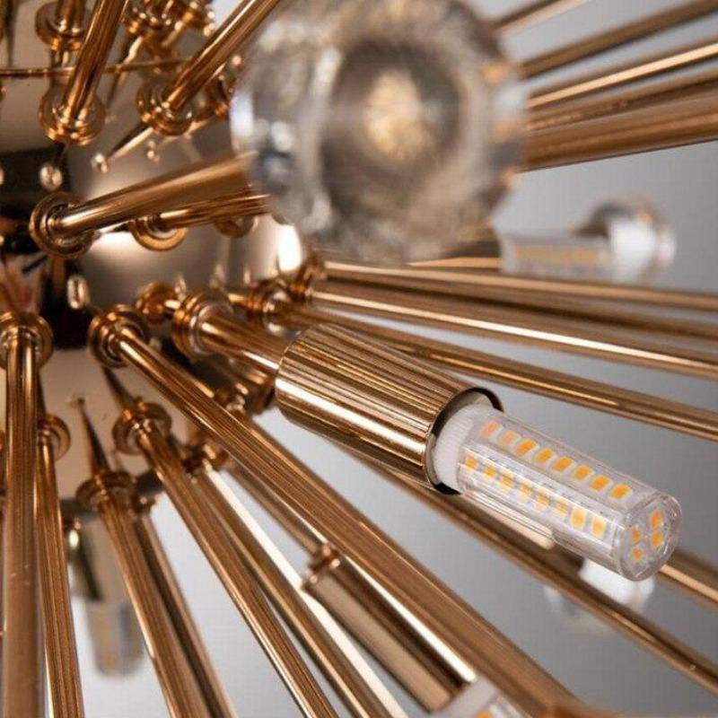 Rose Gold Crystal Sputnik Chandelier-Sylvia Space