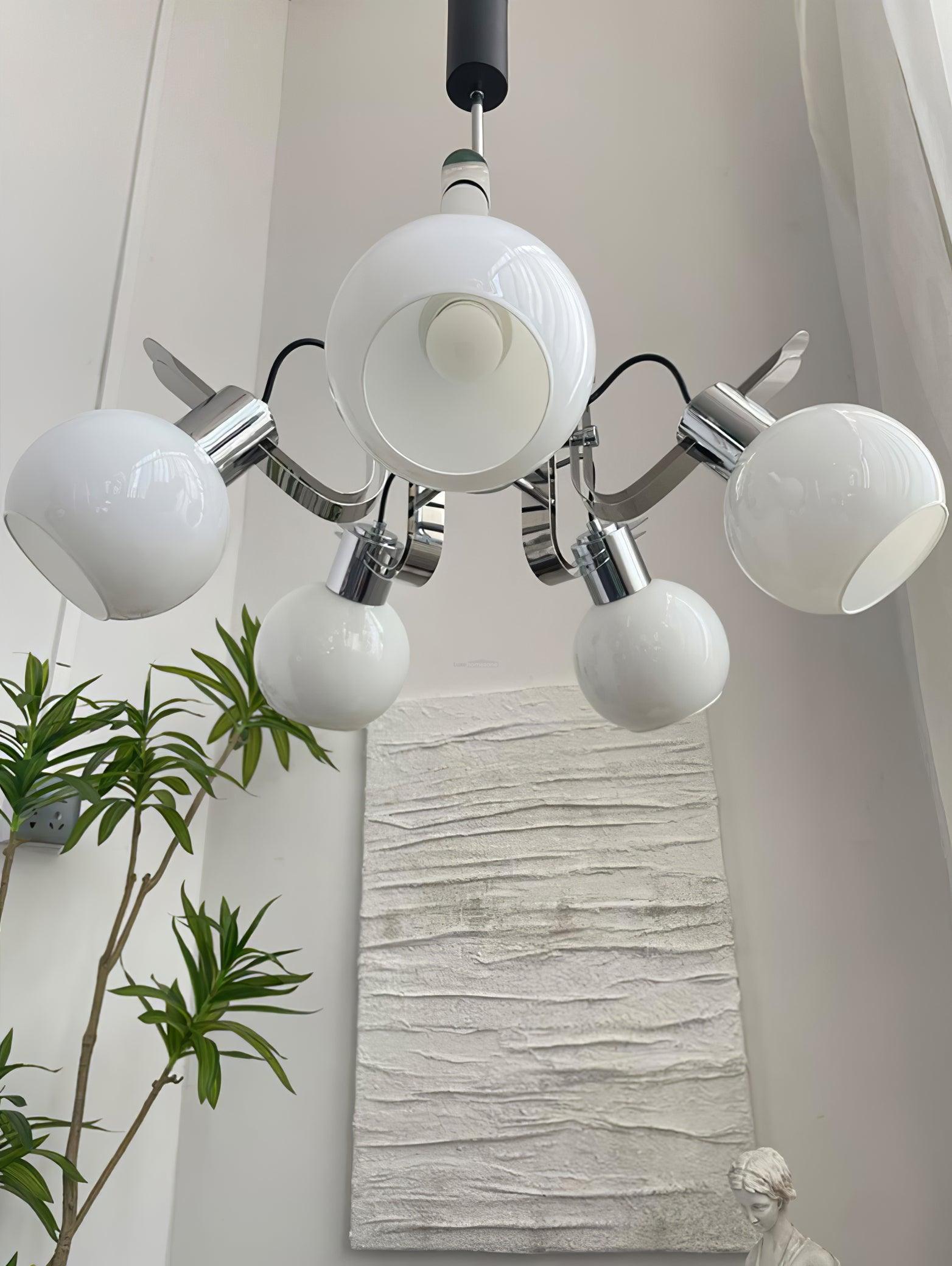 Geometrical Chrome Chandelier-Sylvia Space