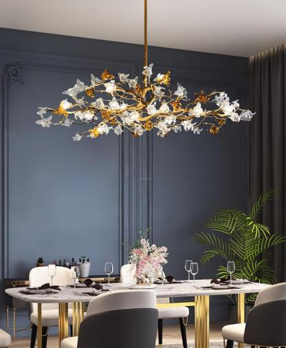 Aosta Brass Branch Type Chandelier-Sylvia Space