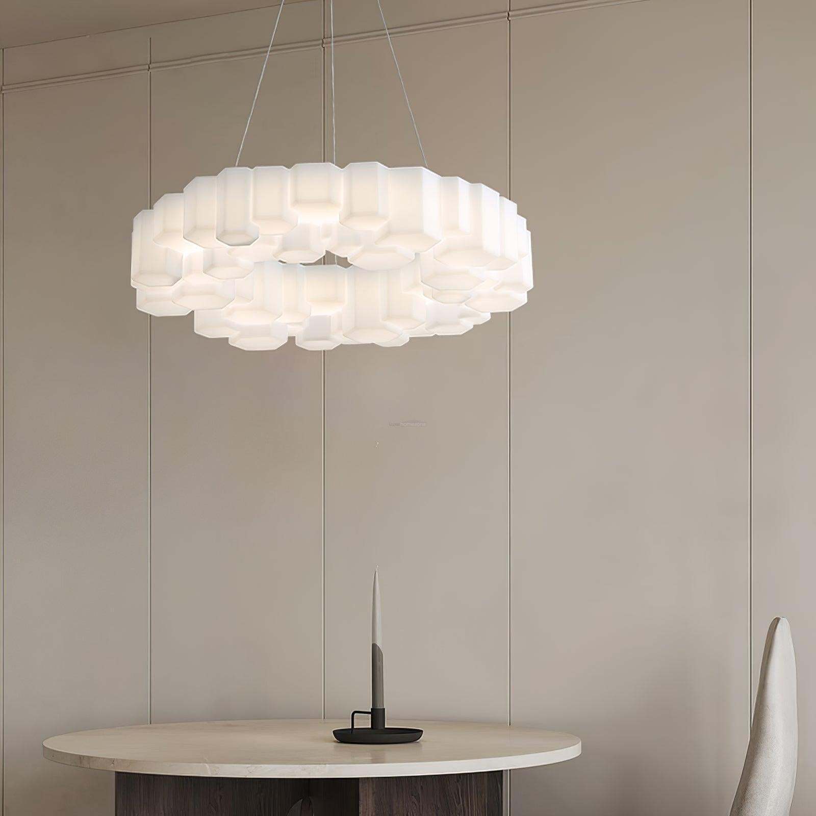 Honeycomb Chandelier ∅ 26.7″-Sylvia Space