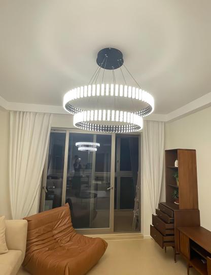 Hanging LED Chandelier ∅ 15.7″-Sylvia Space