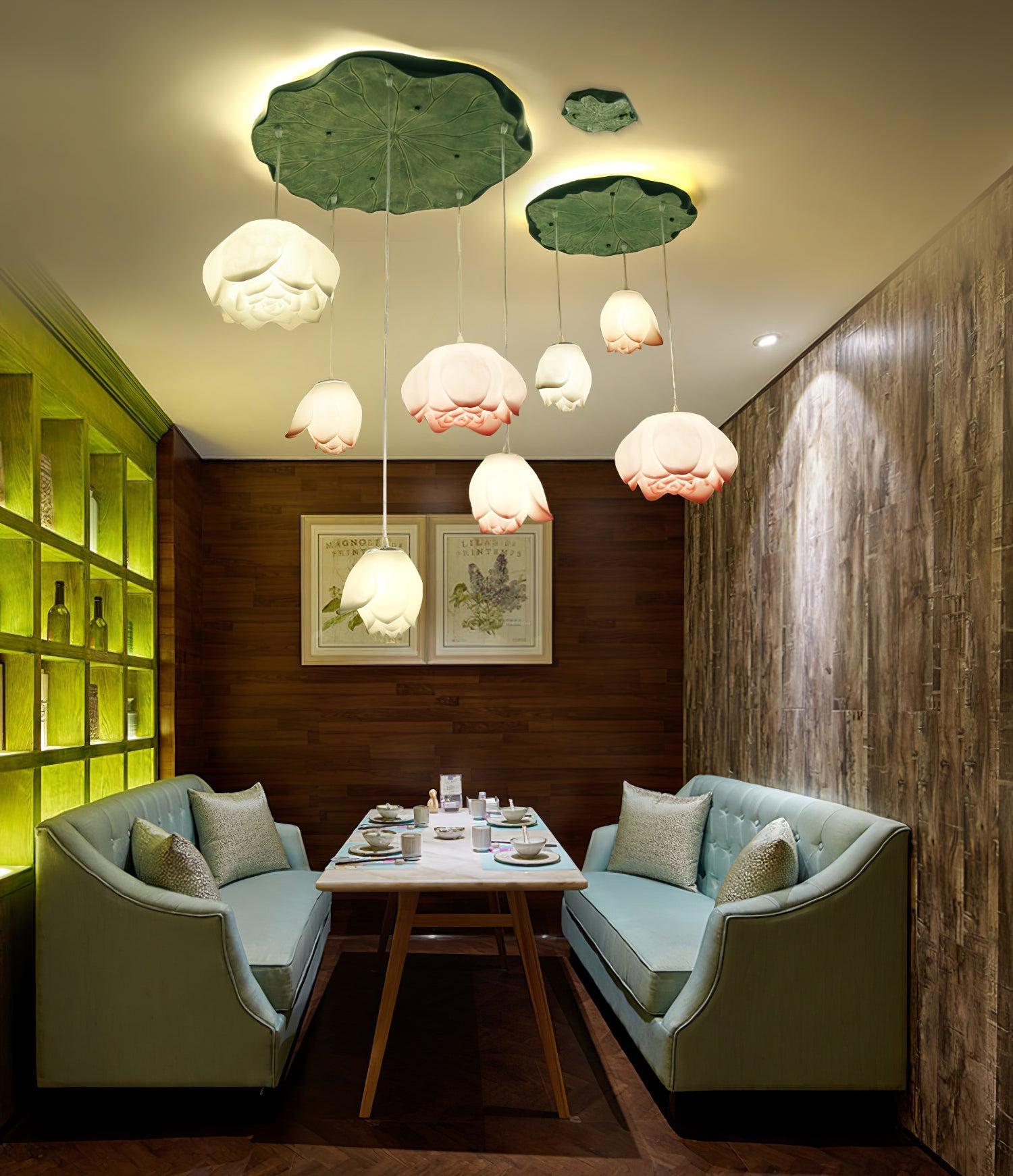 Lotus Chandelier 6.6''/11.8''/18.5''/22''-Sylvia Space