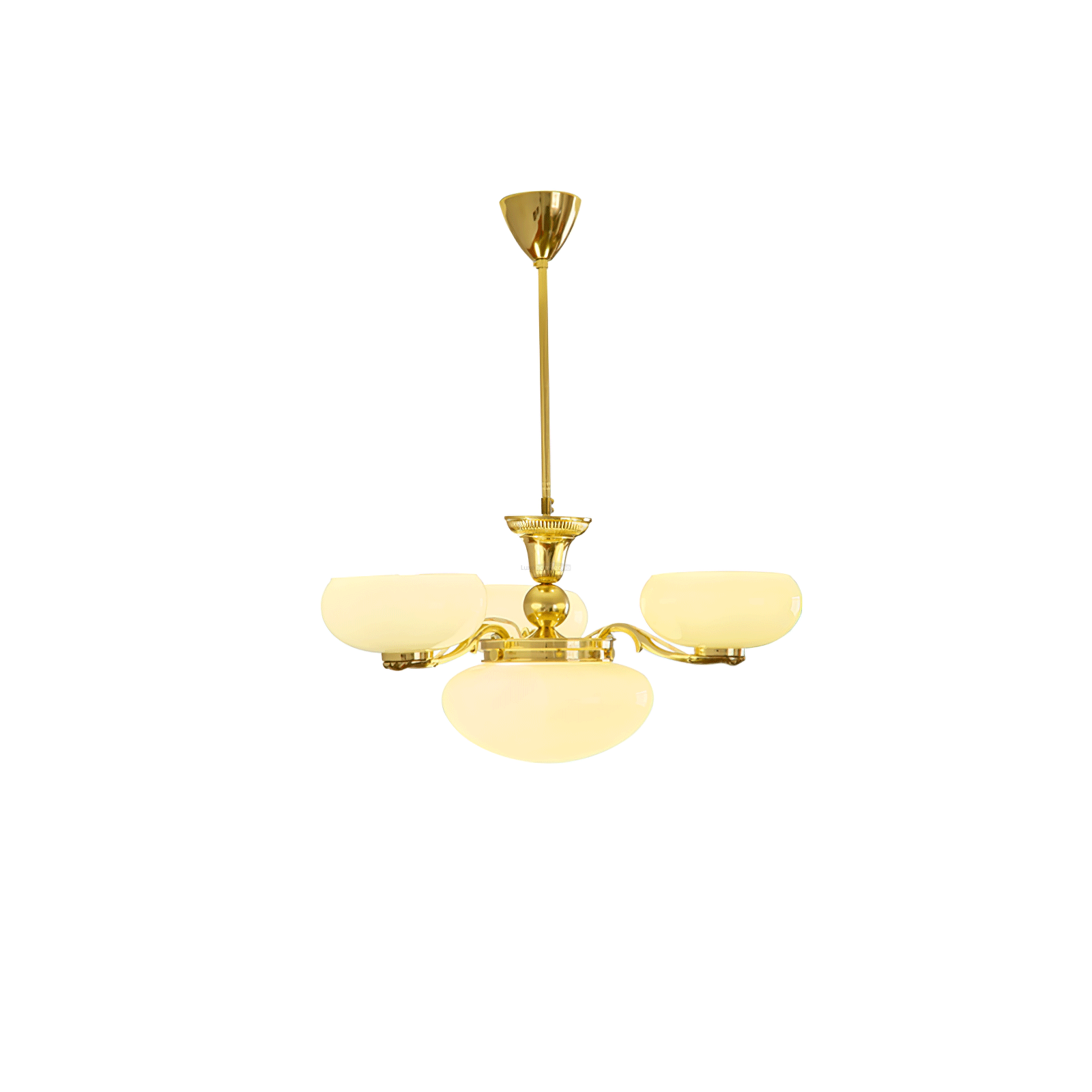 Brass Radiance Orb Chandelier with 3+1/5+1 heads-Sylvia Space