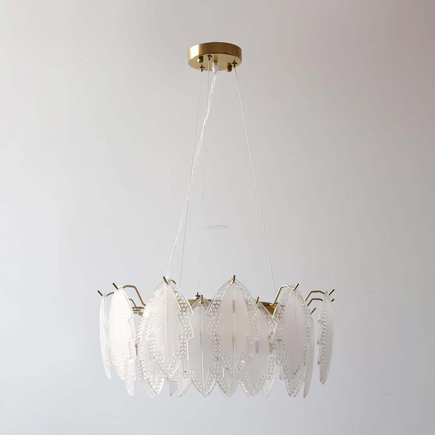 Maple Leaf Type Glass Chandelier-Sylvia Space