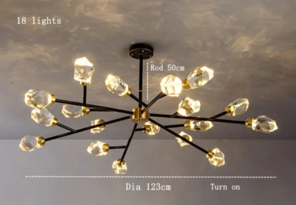 Branch With Diamond Crystal Chandelier