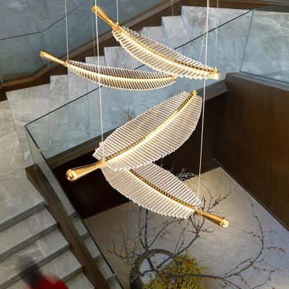 Leaf LED Chandelier ∅ 15.7″-Sylvia Space