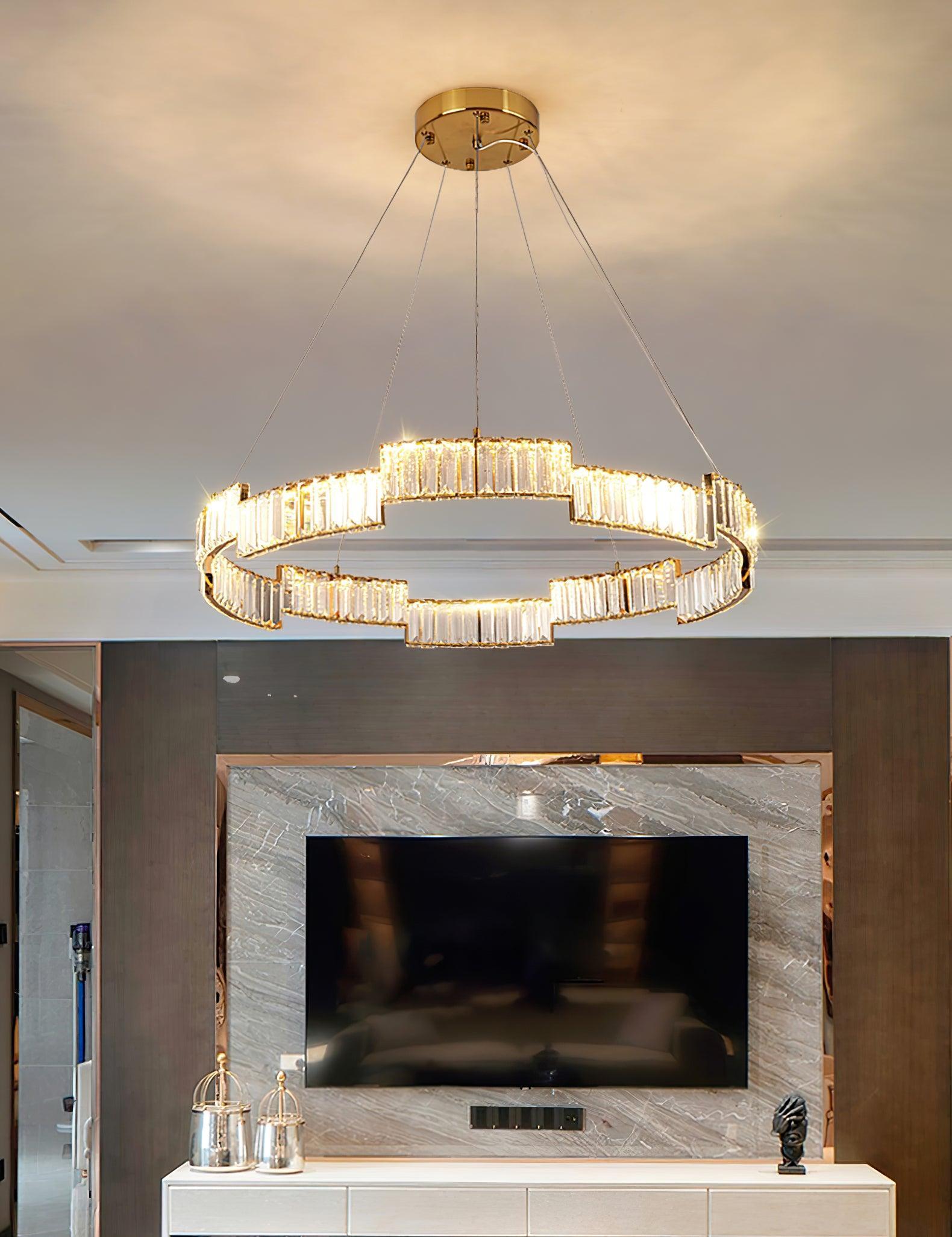 Stella Crystal Round Chandelier-Sylvia Space