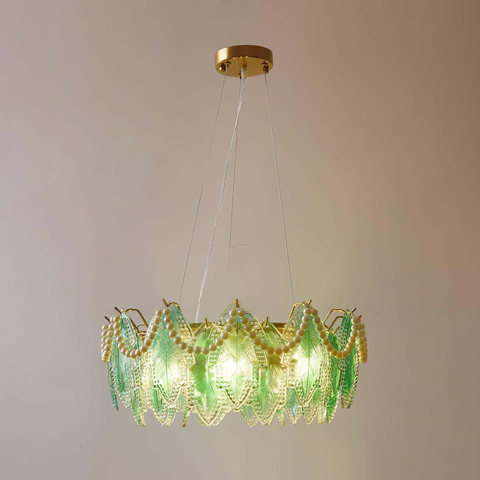 Maple Leaf Type Glass Chandelier-Sylvia Space