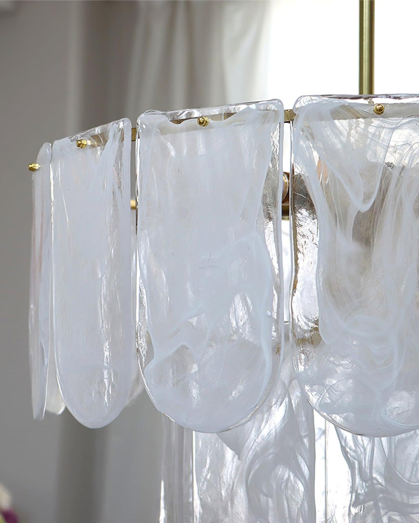 Traditional Classic Metal Glass Chandelier ∅ 15.7″-Sylvia Space