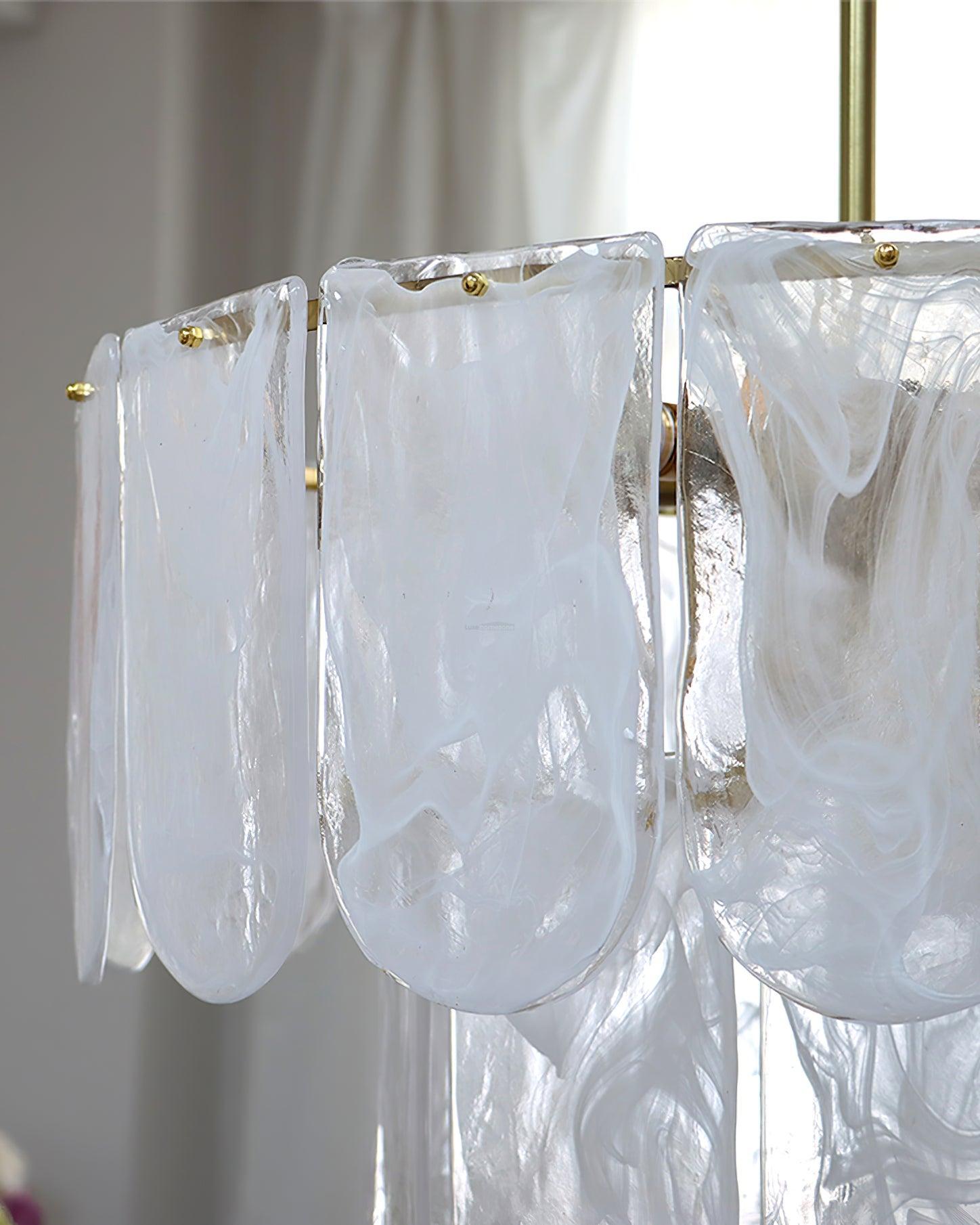 Traditional Classic Metal Glass Chandelier ∅ 15.7″-Sylvia Space