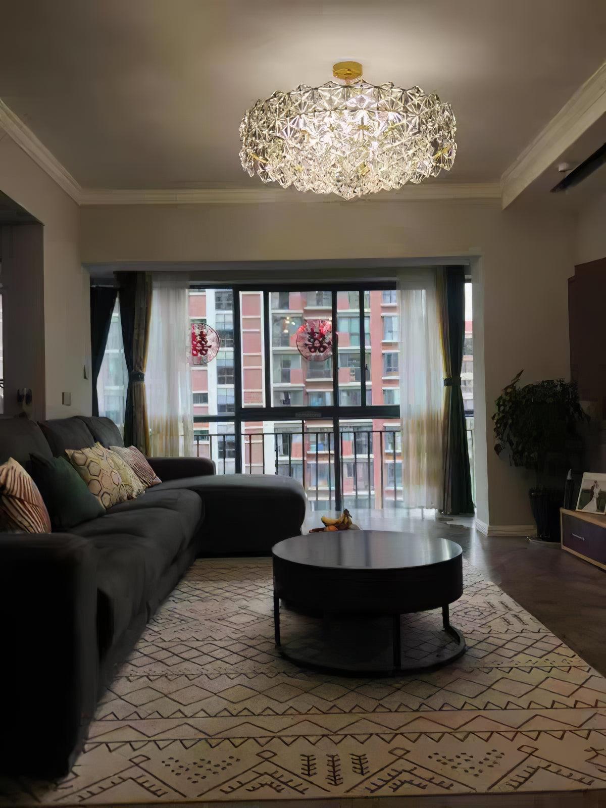 Snowflake Glass Chandelier Φ 19.7″~31.5''-Sylvia Space