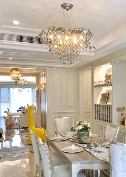 Autumn Twilight Round/Linear Chandelier-Sylvia Space