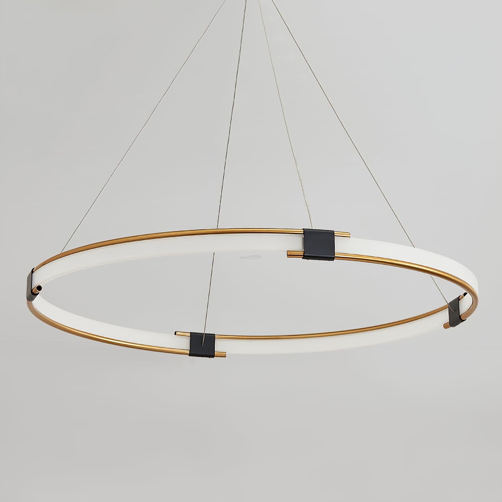 Gold Round Ring Chandelier-Sylvia Space