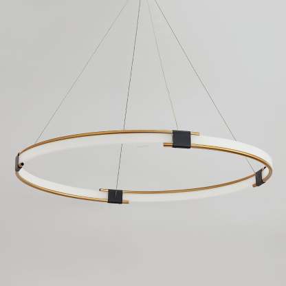 Gold Round Ring Chandelier-Sylvia Space