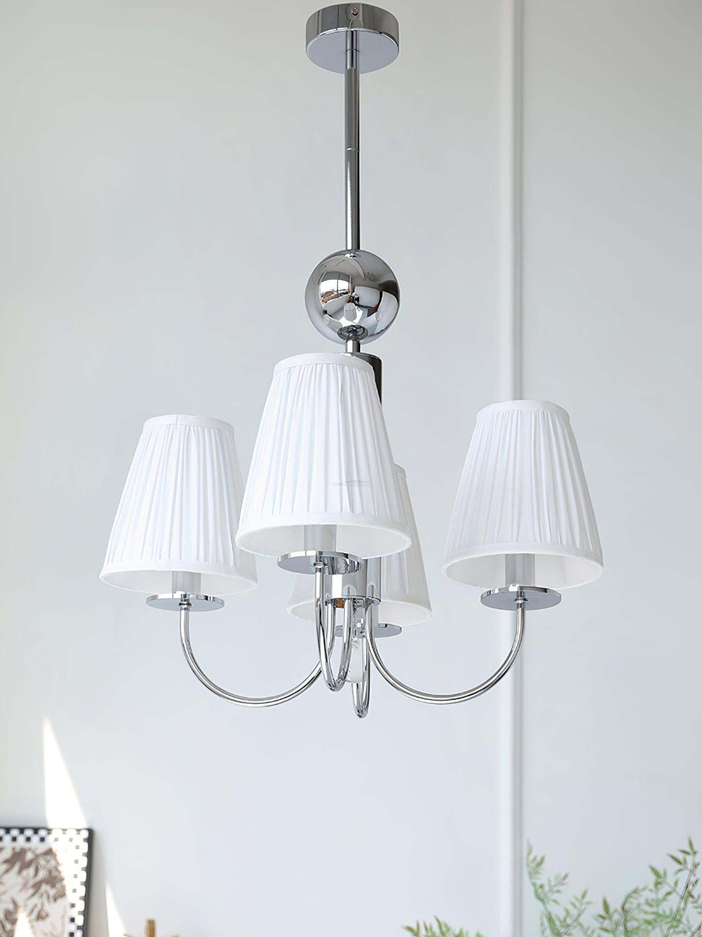 Simplicity Chrome Chandelier Φ 19.7″-Sylvia Space