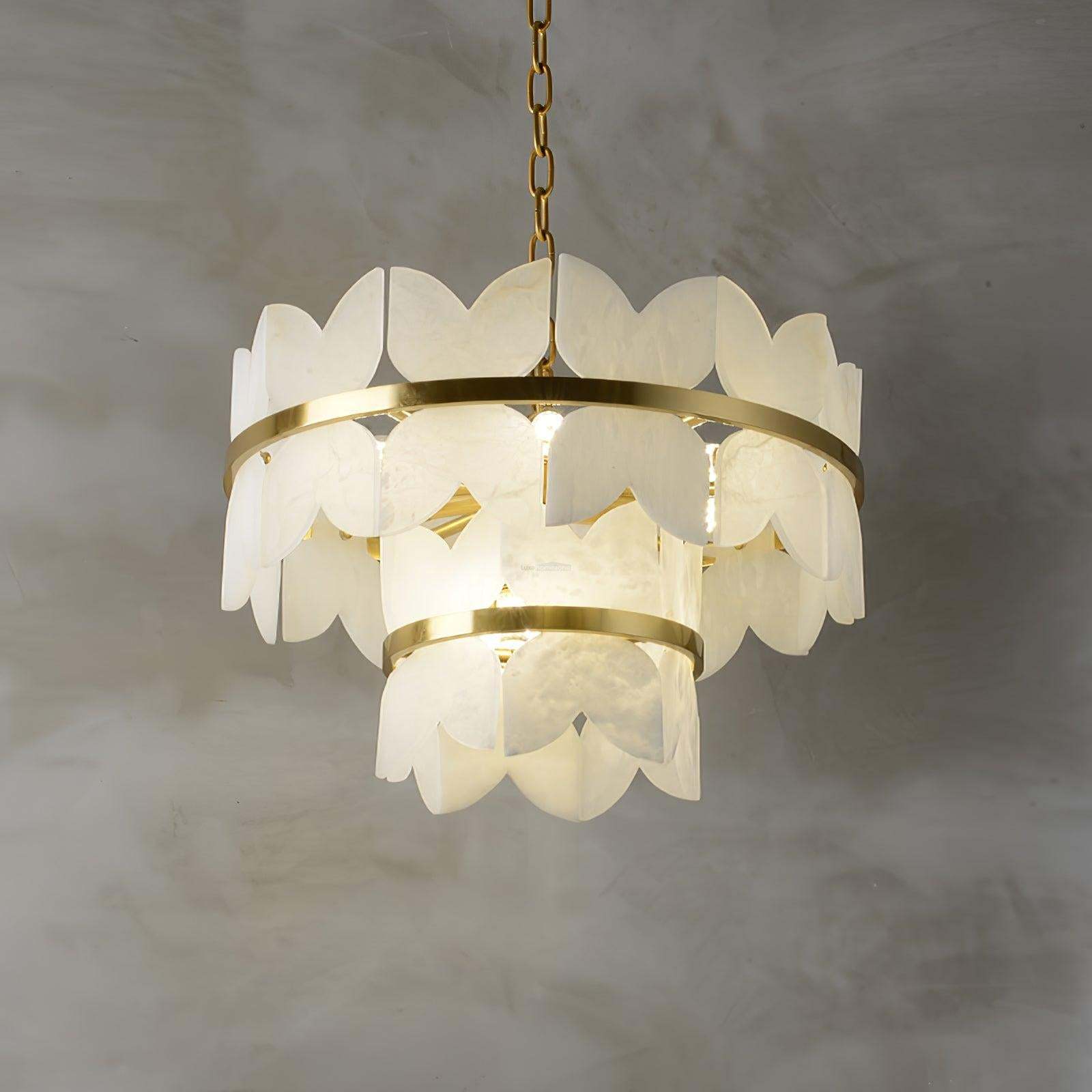 Alabaster Cloudscape Chandelier with 1/2 layer-Sylvia Space