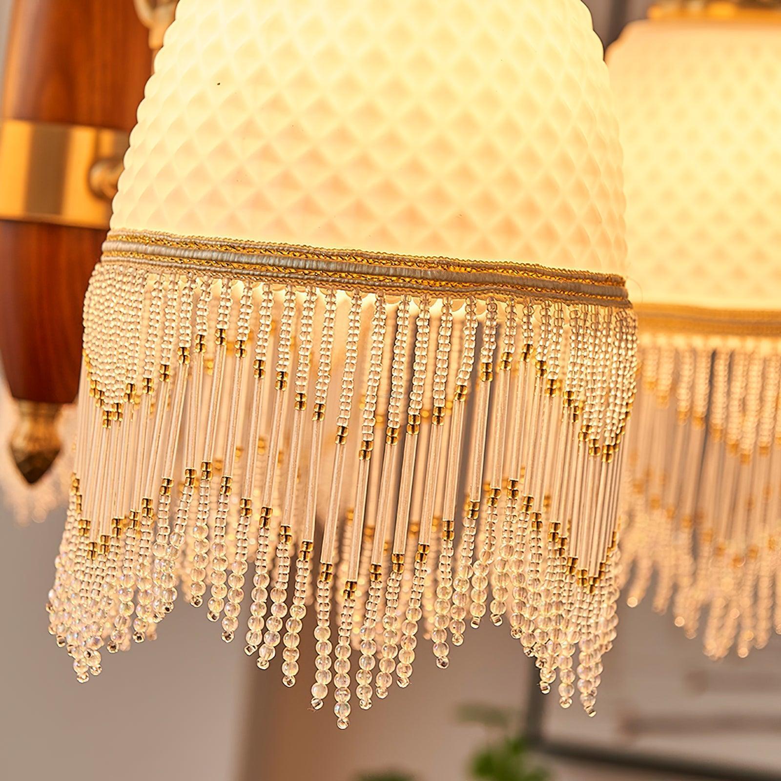 Mesh Tassel Glass Chandelier ∅ 19.7″-Sylvia Space