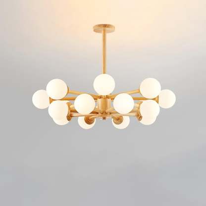 Kozan Wooden Chandelier with 6/8/10/12 heads-Sylvia Space