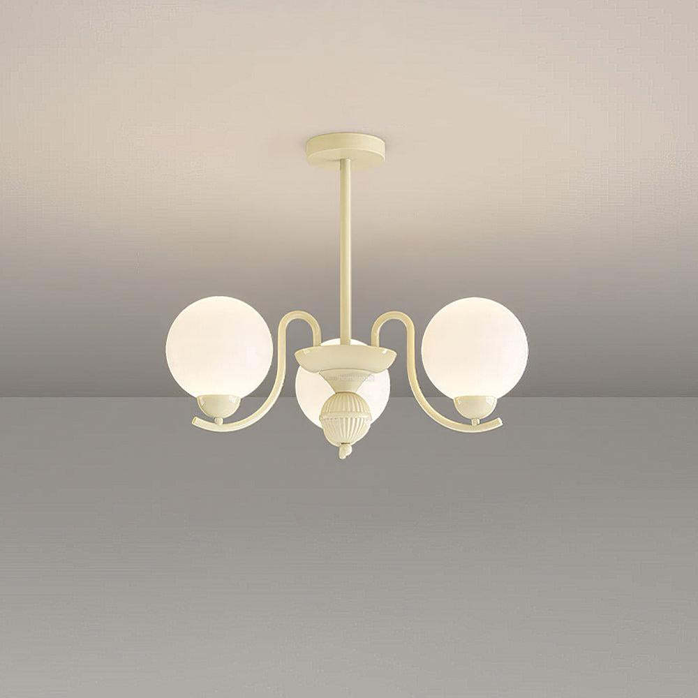Vanilla Ball Chandelier with 3/5/6/8 heads-Sylvia Space