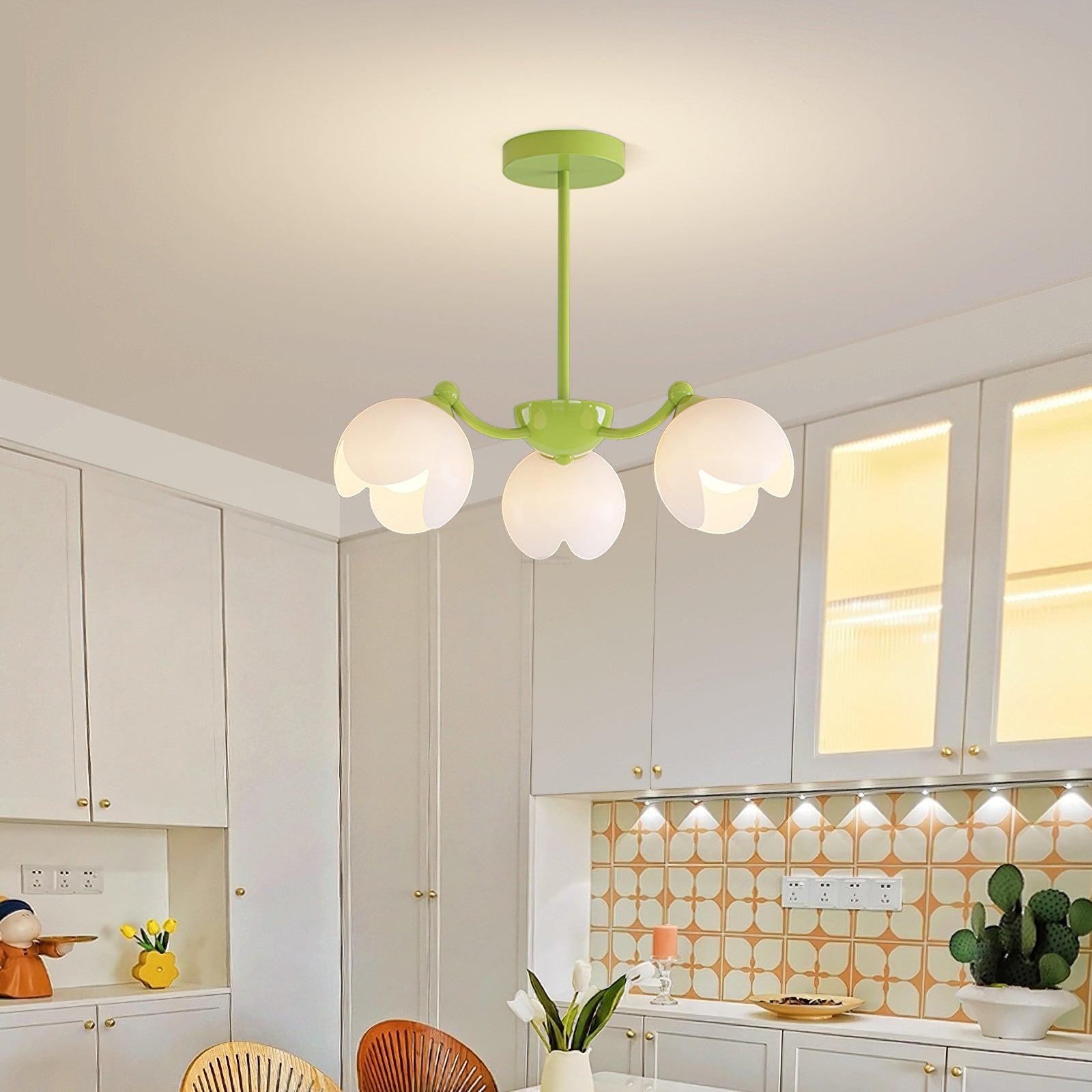 Murano Cream Chandelier with 3/5/6/8 heads-Sylvia Space