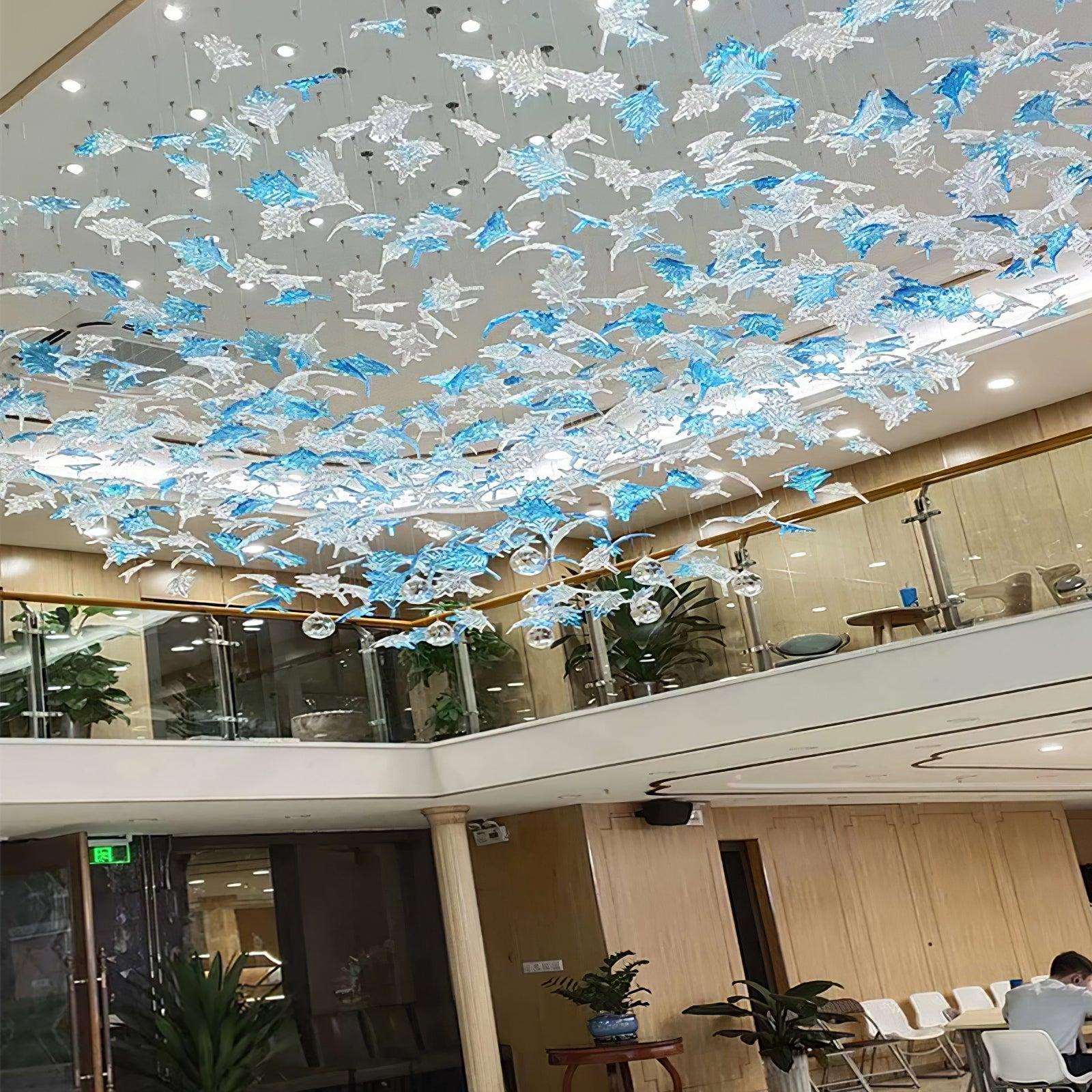 Multicolor Maple Leaf Chandelier-Sylvia Space