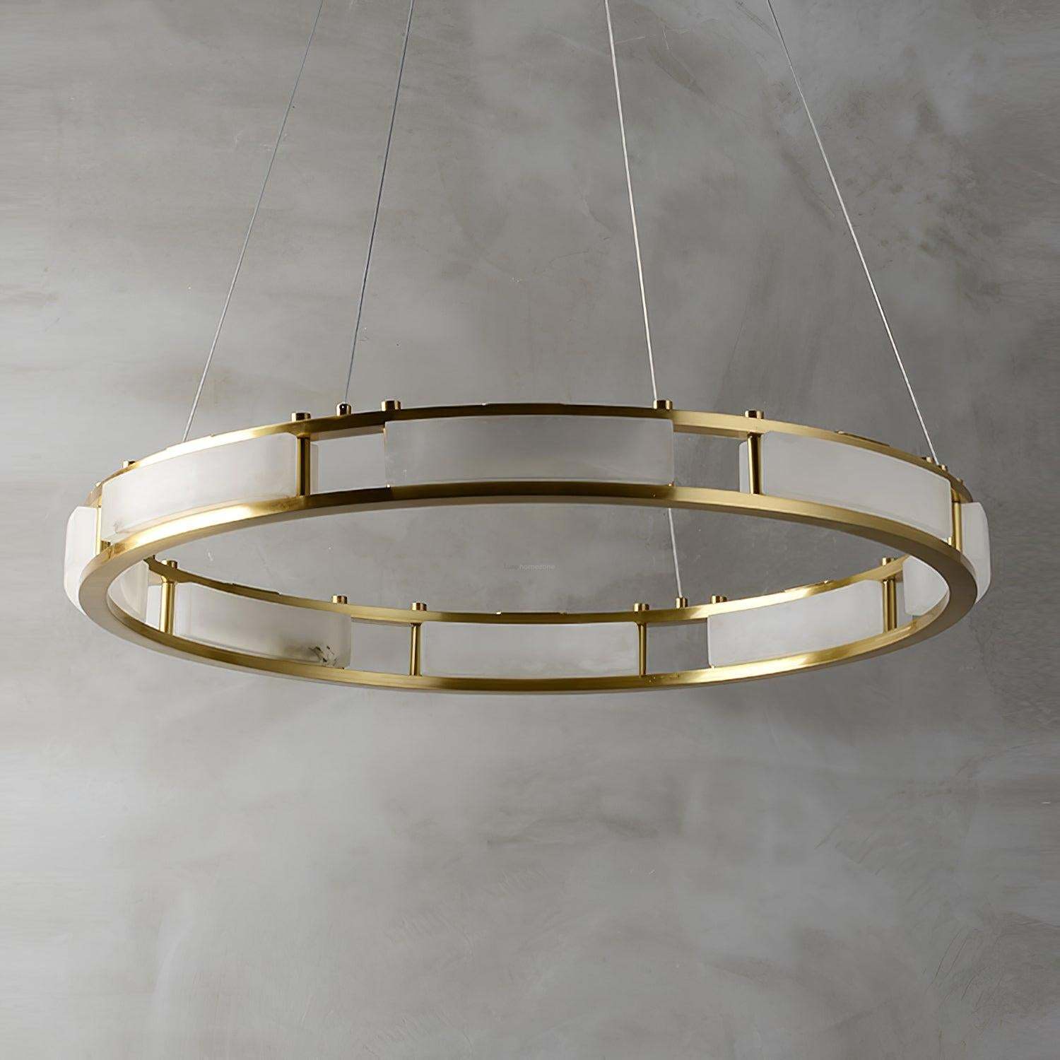 Qatar Alabaster Round Chandelier-Sylvia Space