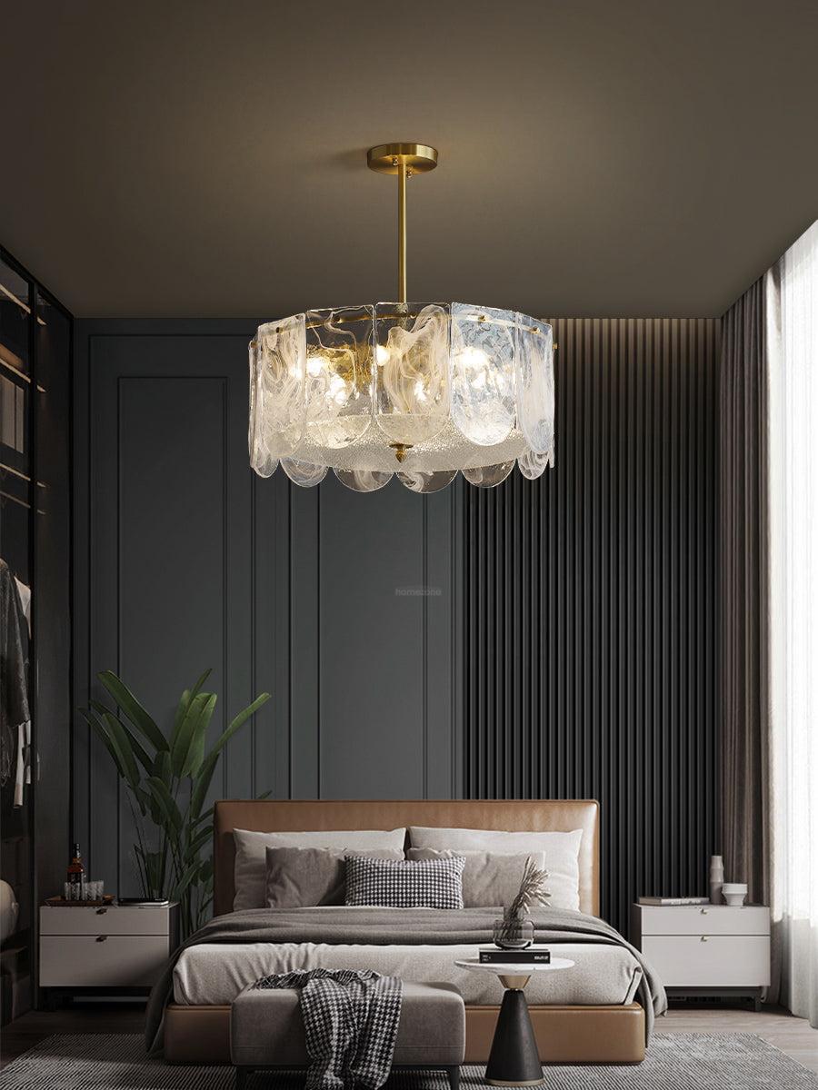 Traditional Classic Metal Glass Chandelier ∅ 15.7″-Sylvia Space