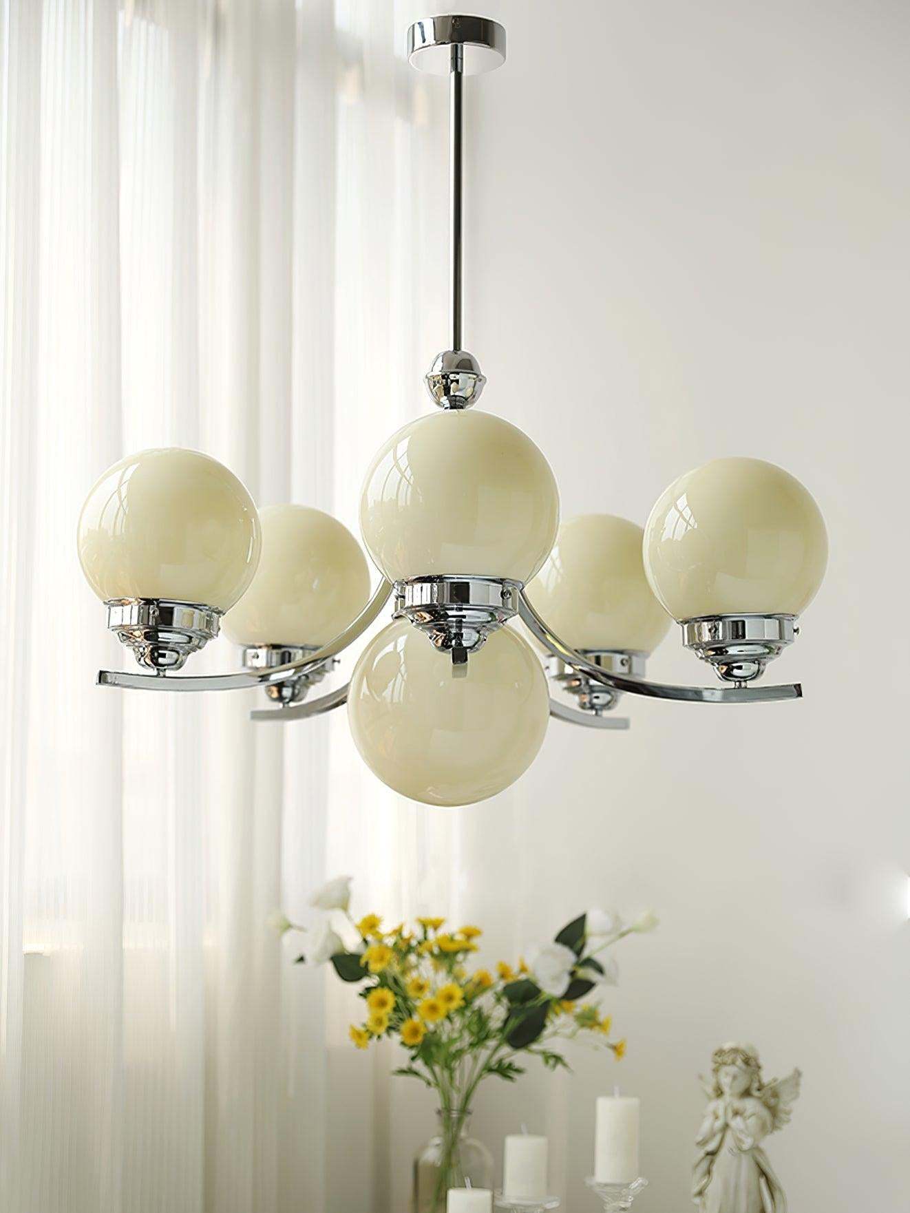 Dewdrop Globe Chandelier ∅ 21.7″-Sylvia Space