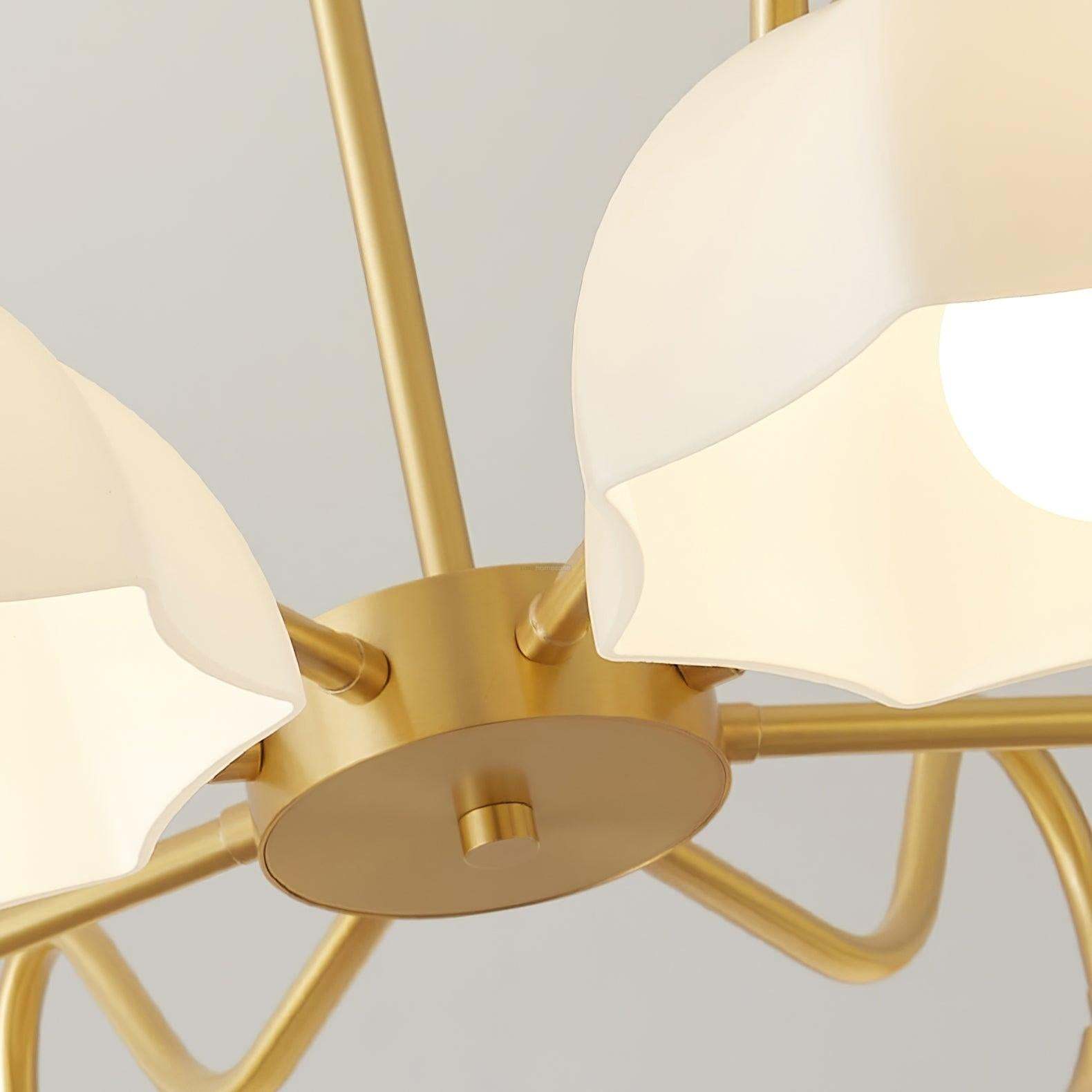 Octagonal Glass Bowl Chandelier with 3/5/8 heads-Sylvia Space