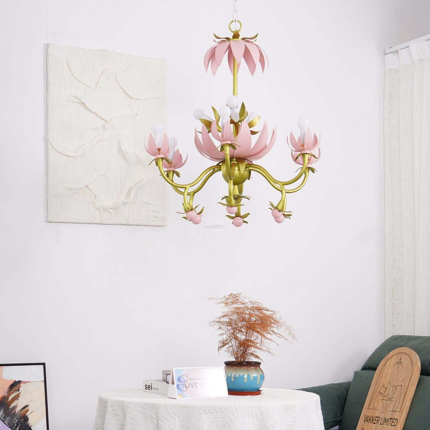 Mardi Gras Blossom Chandelier  Φ 25.6″-Sylvia Space