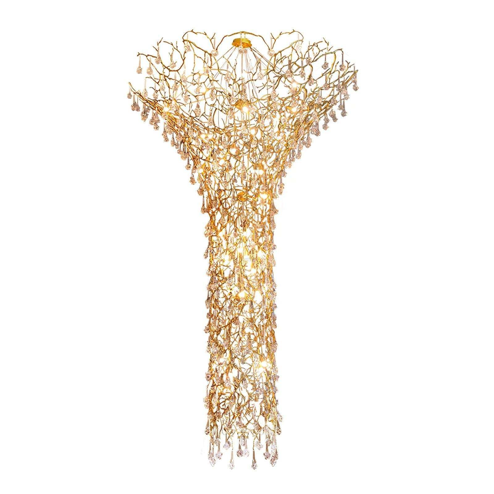 Tree Branch Staircase Chandelier ∅ 59″-Sylvia Space