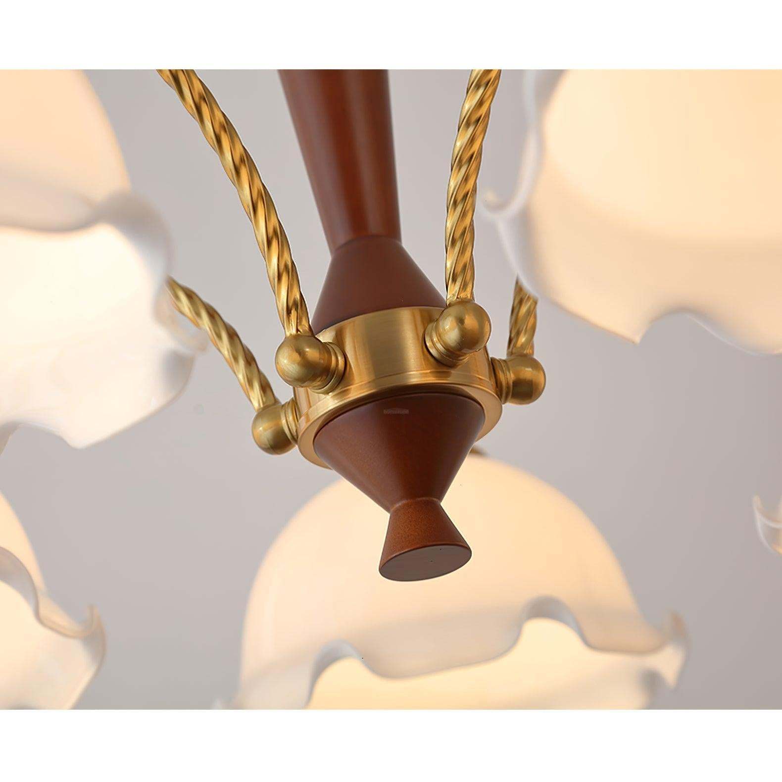 Milky Flower Chandelier ∅ 27.6″-Sylvia Space